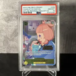 PSA 10 One Piece Charlotte Chiffon OP03-109 2023 Offline Regional Finalist Vol 2 - Image 1