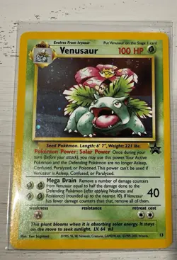 Pokemon TCG Venusaur Card 13/53 Black Star Promo WOTC English Edition - Image 2