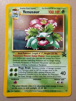 Pokemon TCG Venusaur Black Star Promo #13 WotC - Image 1