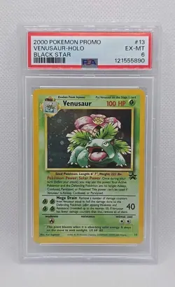 Venusaur PSA 6 NEW CERT Black Star Promo 13 Pokemon TCG Holo WOTC - Image 1