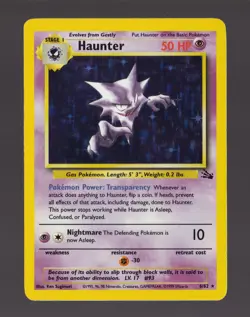 Haunter 6/62 Fossil Holo Pokemon TCG WOTC Vintage LP - Image 1