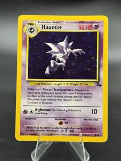 Haunter - 6/62 - Fossil 1999 - WOTC - Holo Rare - LP - Pokemon TCG Card - Image 1