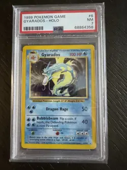 PSA 7 Gyarados 6/102 Base Set 1999 Holo Rare Graded Pokemon Card - Image 1