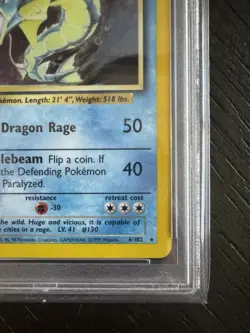 PSA 7 Gyarados 6/102 Base Set 1999 Holo Rare Graded Pokemon Card - Image 5