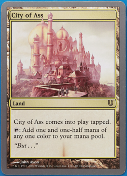 City of Ass Unhinged PLD Land Rare MAGIC GATHERING CARD (ID# 505285) ABUGames - Image 1