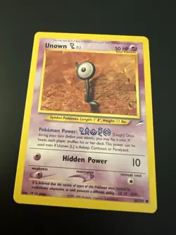 Unown L 86/105 Neo Destiny Unlimited 2002 Pokemon Card Common NM - Image 1
