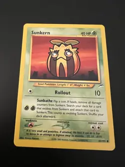 Sunkern 83/105 Neo Destiny Unlimited 2002 Pokemon Card Common LP - Image 1
