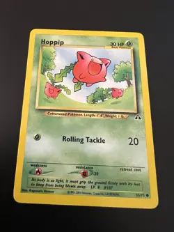 Hoppip 55/75 Neo Discovery Unlimited 2001 Pokemon Card Common NM - Image 1