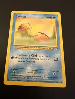 Swinub 84/105 Neo Destiny Unlimited 2002 Pokemon Card Common NM - Image 1