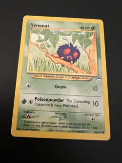 Venonat 90/105 Neo Destiny Unlimited 2002 Pokemon Card Common LP - Image 1