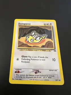 Dunsparce 54/75 Neo Discovery Unlimited 2001 Pokemon Card Common NM - Image 1