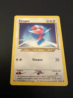 Porygon 78/105 Neo Destiny Unlimited 2002 Pokemon Card Common NM - Image 1