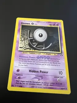 Unown U 51/75 Neo Discovery Unlimited 2001 Pokemon Card Uncommon NM - Image 1