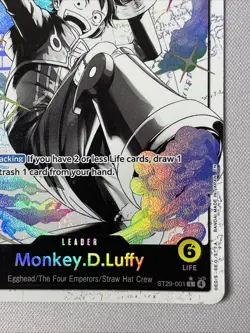 One Piece TCG - ST29-001 Alt Art Leader Card - Monkey.D.Luffy - Image 4