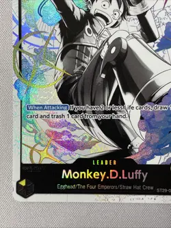 One Piece TCG - ST29-001 Alt Art Leader Card - Monkey.D.Luffy - Image 5