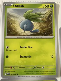 Pokemon TCG Oddish Lot of 4 Includes 2 Vintage Cards! Near Mint Condition - Image 4