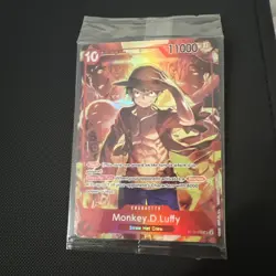 SEALED Promo One Piece CARD Treasure Booster Monkey.D.Luffy ST10-006 - Image 1
