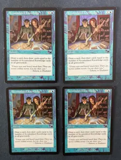 MTG 4X NEMESIS ACCUMULATED KNOWLEDGE ENGLISH MAGIC THE GATHERING INSTANT BLUE - Image 5