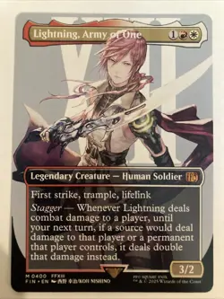 MTG Final Fantasy English Lightning, Army of One Borderless 0400 Non-Foil - Image 1