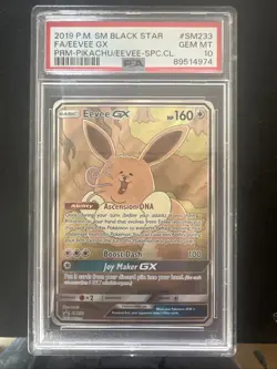 Pokemon Eevee GX TCG Full Art Promo Holo Black Star SM233 - Image 1