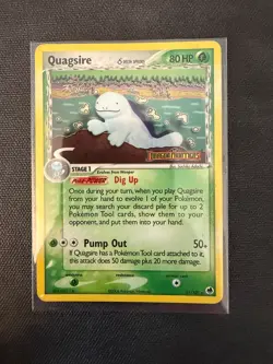 Quagsire Delta Species 21/101 Pokemon TCG EX Dragon Frontiers MP Rev Holo 2006 - Image 1