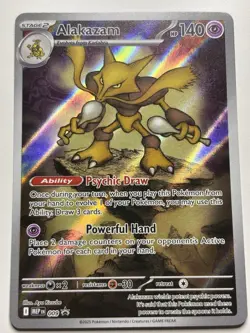 Pokemon ALAKAZAM MEP 009- Mega Evolution - ILLUSTRATION RARE PROMO NM - Image 1