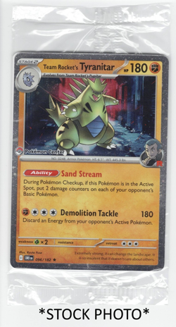 Team Rocket's Tyranitar Pokemon Center Stamped Promo SEALED - Pokemon TCG - Image 1