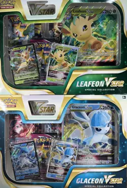 Pokemon Leafeon & Glaceon VStar Special Collection Sword & Shield Box (Lot Of 2) - Image 2