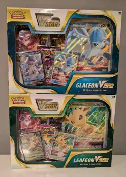 Pokemon TCG: Pokemon Center Glaceon & Leafeon V Star Special Collection Boxes - Image 1