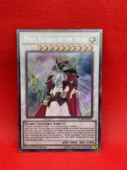 ODIN, FATHER OF THE AESIR LC5D-EN191 SECRET RARE 1ST ED YuGiOh NM - Image 1