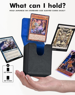 Card Deck Box for MTG Yugioh TCG, Card Storage Box with Dividers Holds 100+ Slee - Image 3