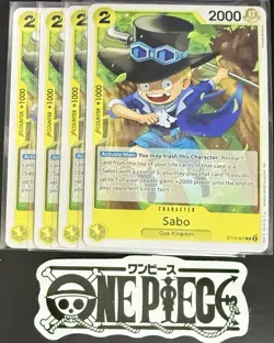 4x One Piece ST13-007 C Sabo - ENG - Regular - Playset - TCG - NM/M - Image 1