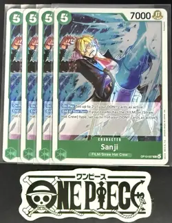 4x One Piece OP13-027 R Sanji - ENG - Foil - Playset - TCG - NM/M - Image 1