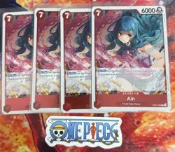4x One Piece OP07-002 R Ain - English - Foil - Playset - TCG - NM/M - Image 1
