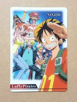 No.250 Luffy Pirates One Piece Gummy Card Trading Card Gumi 2005 - Image 1