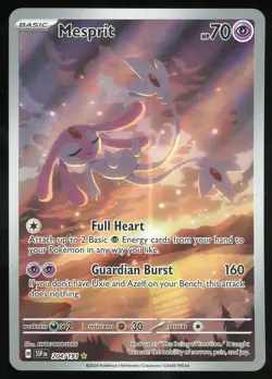 Pokemon TCG Mesprit Holo Illustration Rare Full Art Surging Sparks 204/191 NM - Image 1
