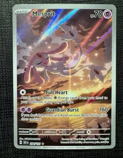 Pokemon TCG Mesprit 204/191 SV08: Surging Sparks Illustration Rare Holofoil NM - Image 1