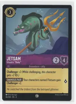 Disney Lorcana Ursula's Return Jetsam 46/204 Common NON-FOIL - Image 1