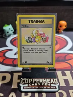 Mr. Fuji Trainer 58/62 1st Edition WOTC Pokemon TCG Regular Uncommon 1999 LP - Image 1
