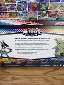 Pokemon Prismatic Evolutions Lucario & Tyranitar ex Premium Collection LOT OF 2 - Image 2