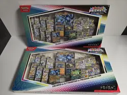 Pokemon Prismatic Evolutions Lucario Ex Tyranitar Ex Premium Collection Lot of 2 - Image 1