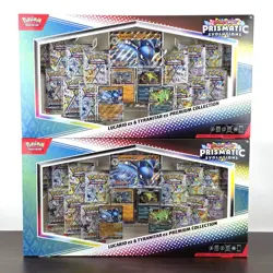 LOT OF 2 Pokemon Prismatic Evolutions Lucario Ex Tyranitar Ex Premium Collection - Image 1