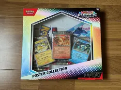 Pokemon TCG Scarlet & Violet Prismatic Evolutions Poster Collection Box Sealed - Image 1