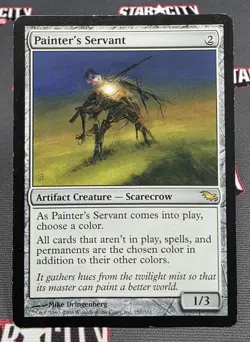 MTG Painter's Servant- DAMAGED -Shadowmoor Magic the Gathering Card # 257 - Image 1