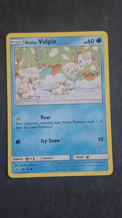 Pokemon Card Alolan Vulpix Ultra Prism Common 30/156 Near Mint - Image 1