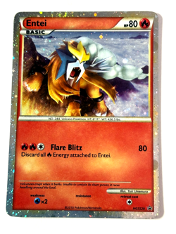 Entei - HGSS20 - Shiny Black Star Promo Rare Holo - Pokemon Card - MP/HP Card - Image 1