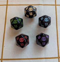 MTG Marvel's Spiderman Spindown Dice Set of 5, one of each Magic the Gathering - Image 1