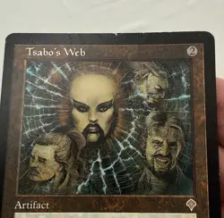 Tsabo's Web x1 MTG Invasion 1x Magic Damaged Heavy Play Water Damage - Image 3