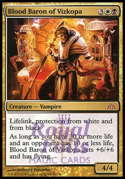 Blood Baron of Vizkopa 1x FOIL DGM MTG Dragon's Maze Mythic MINT white black - Image 1