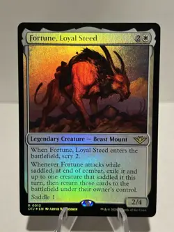 Fortune, Loyal Steed 12 R Outlaws of Thunder Junction FOIL NM MTG - Image 1